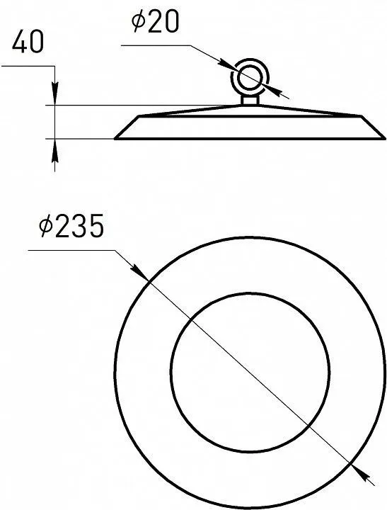 Подвесной светильник Эра  SPP-402-0-40K-100