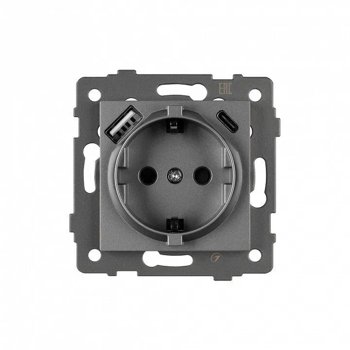 Розетка с заземлением и 2хUSB type A и C, без рамки Arlight SCT 049831