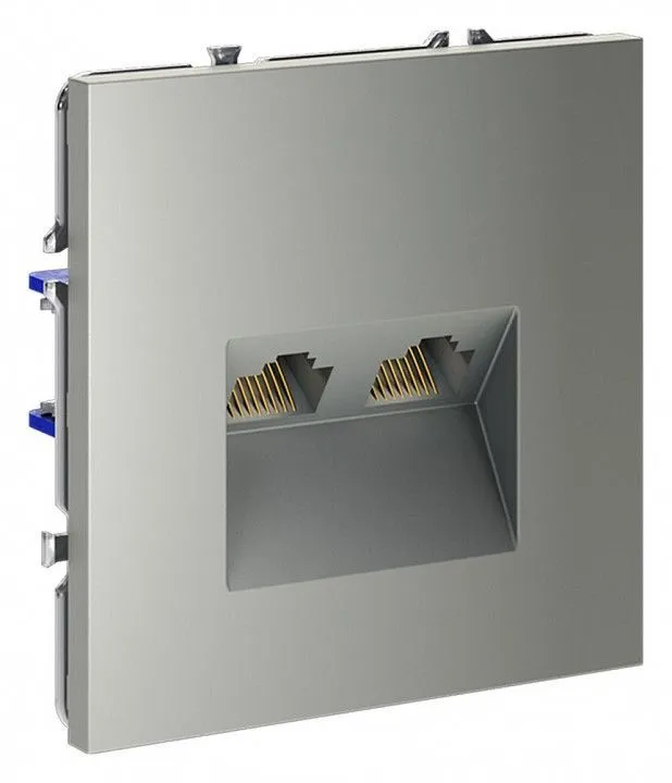 Розетка двойная Ethernet RJ-45 без рамки Voltum S70 VLS060205