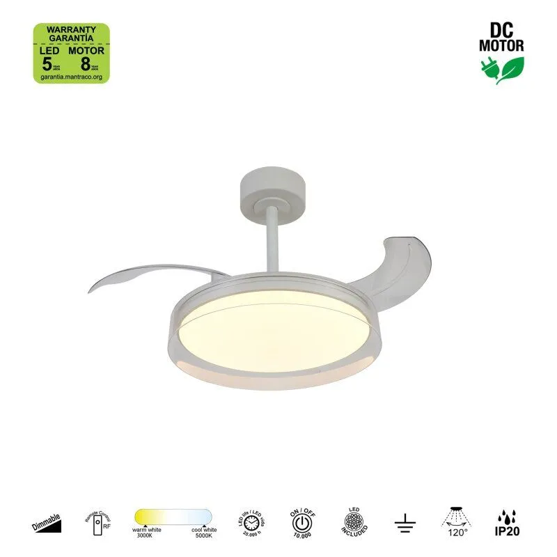 Светильник с вентилятором Mantra GLASS FAN 9527