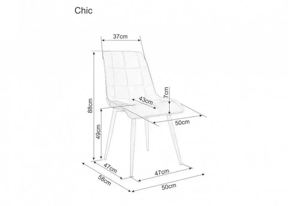Стул Chic Velvet Bluvel 30