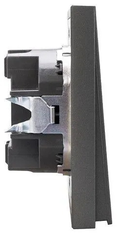 Выключатель двухклавишный с подсветкой без рамки Kranz STRONG KR-78-0714-6
