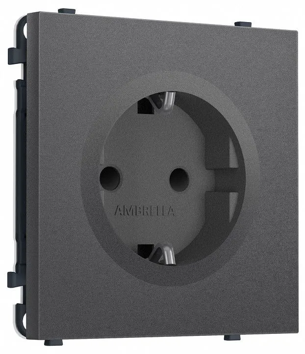 Розетка с заземлением и со шторкой, без рамки Ambrella Volt MS MS657010