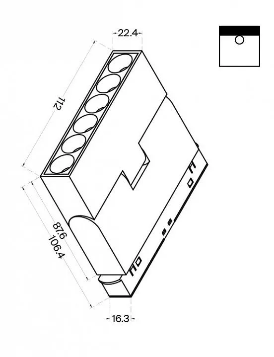 Накладной светильник Maytoni Technical Точки поворотный TR033-4-6W3K-M-DS-B