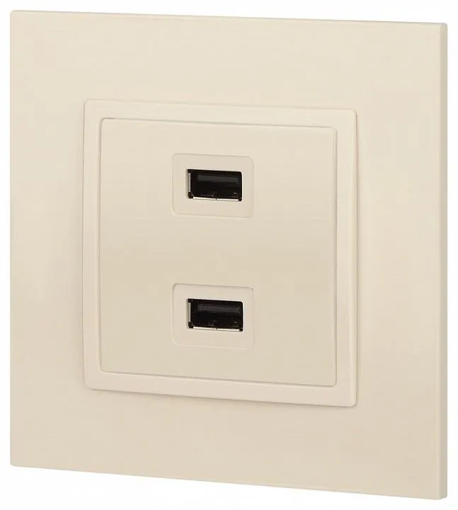 Розетка 2хUSB type A без рамки Эра Эра Elegance 14-4110-02