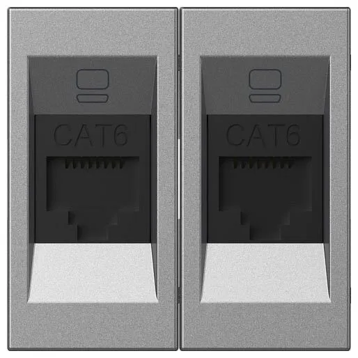Розетка двойная Ethernet RJ-45 без рамки Elbi Eleсtriс Moda Vox 611-041032-248