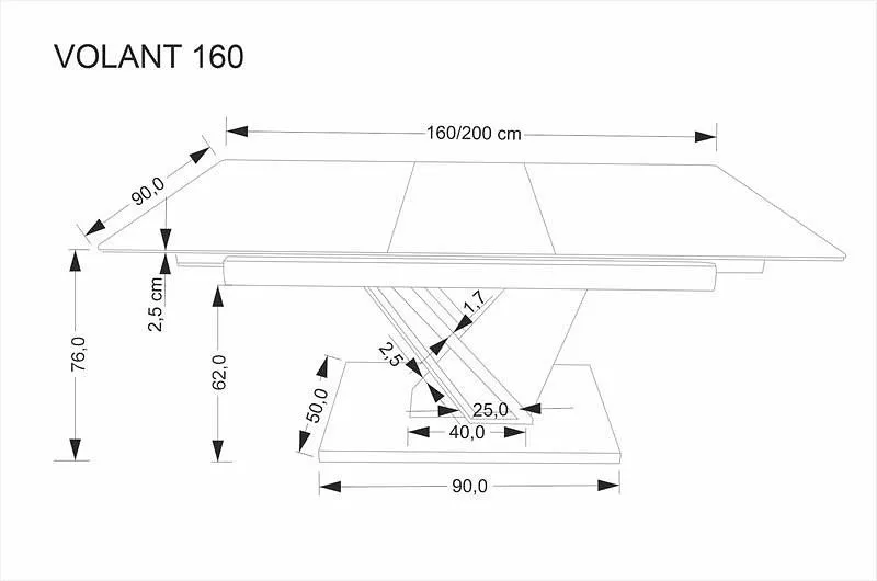 Стол обеденный Volant 160