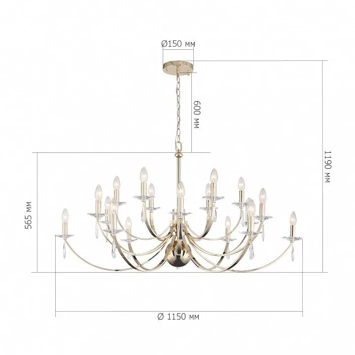 Подвесная люстра ST-Luce BRASS SL1405.203.18