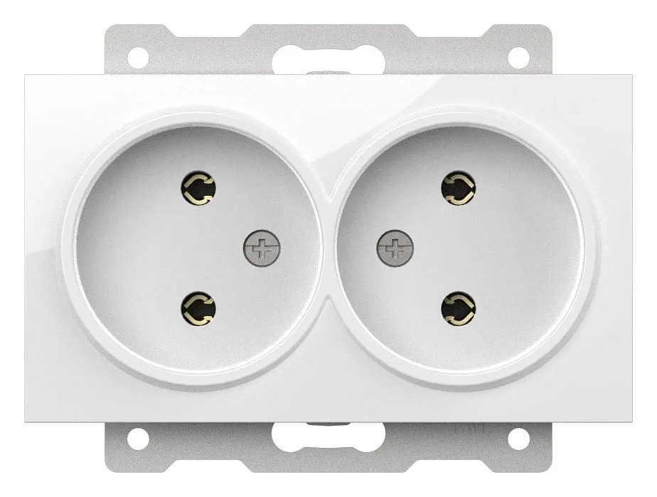 Розетка двойная без заземления, без рамки Elbi Eleсtriс Zena Vega 609-015600-908