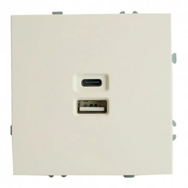 Розетка 2хUSB type A и C без рамки Stekker Эмили 49879