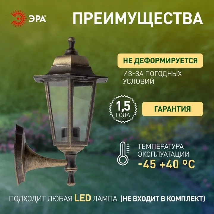Светильник на штанге Эра  НБУ 06-60-001 бронза