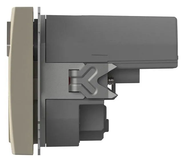 Розетка с заземлением и со шторкой и 2хUSB type A, без рамки Elbi Eleсtriс Zena Vega 609-010300-317