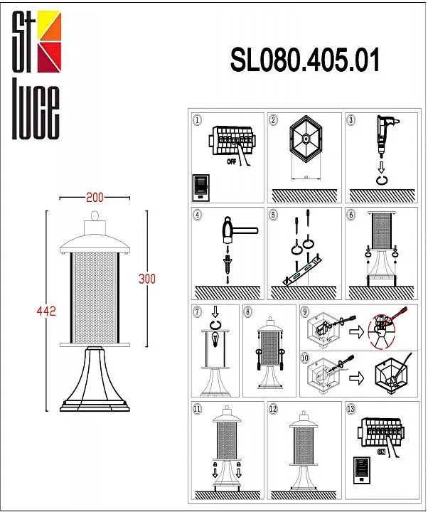 Наземный низкий светильник ST-Luce Lastero SL080.405.01 Наземный низкий светильник ST-Luce Lastero SL080.405.01