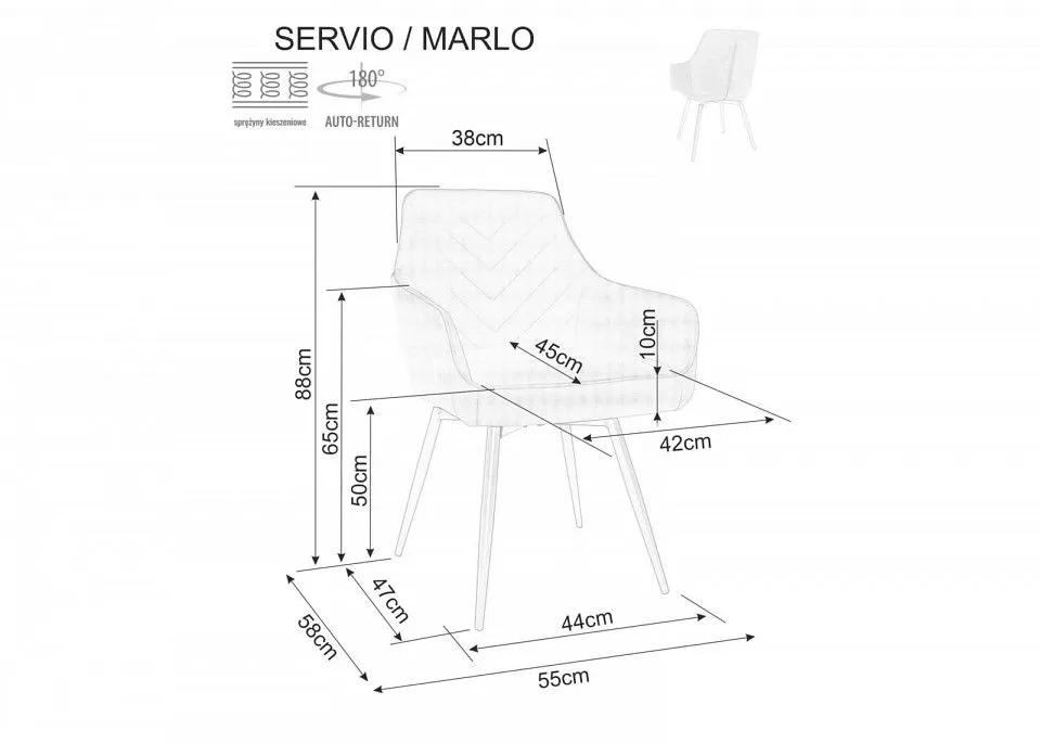 Стул Marlo Velvet Bluvel 19