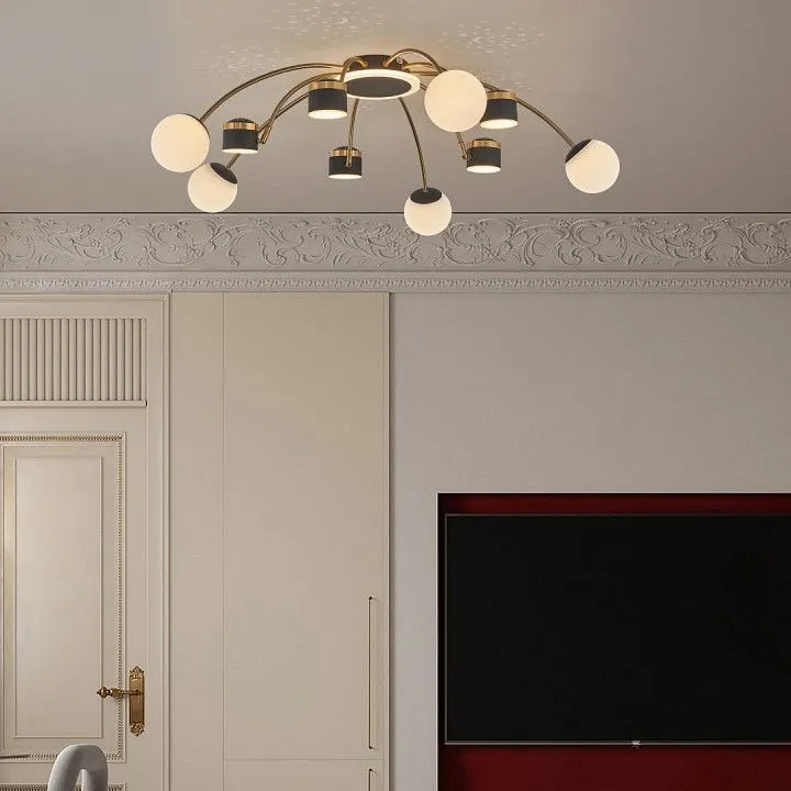 Потолочная люстра Arte Milano Ferrara-71040 272040/10 BK/GD