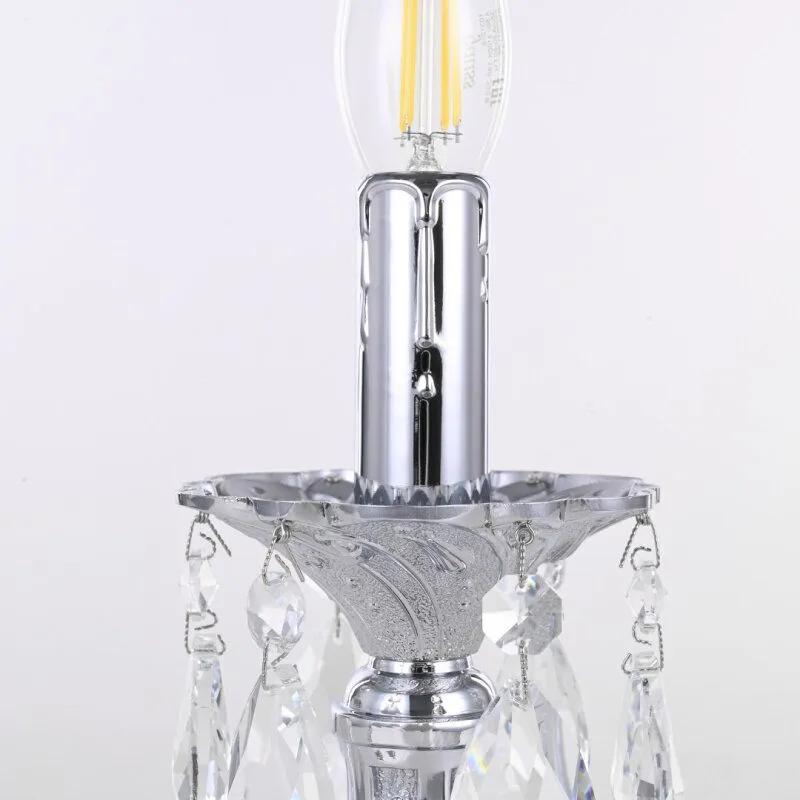 Настольная лампа декоративная Bohemia Ivele Crystal AL77 AL77200L/1-25 Ni