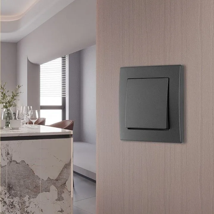 Выключатель одноклавишный Arte Milano SET06-1 SET06-1-30-1 black