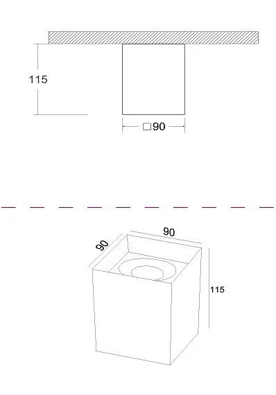 Накладной светильник Maytoni Technical Изящность C015CL-01W