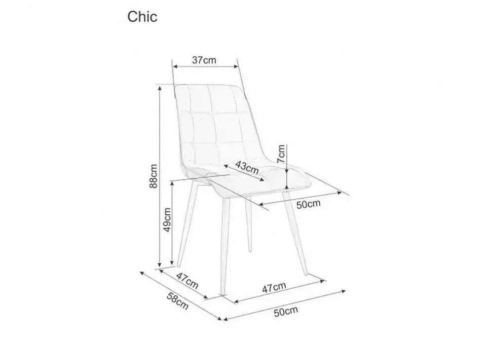 Стул Chic Velvet Bluvel 38