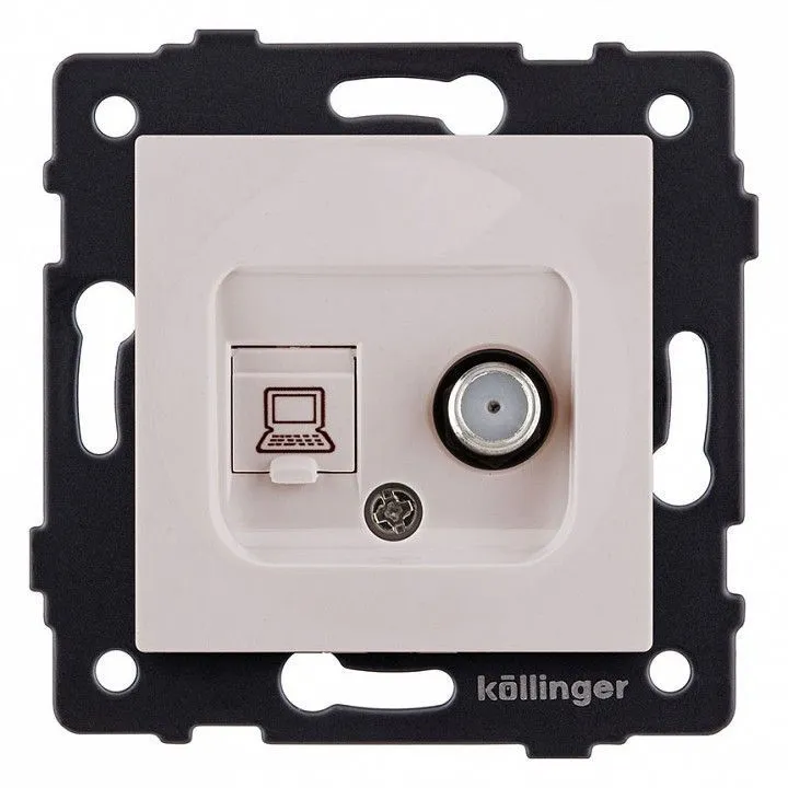 ТВ-розетка и SAT-розетка оконечная без рамки Kollinger  REA-022CM