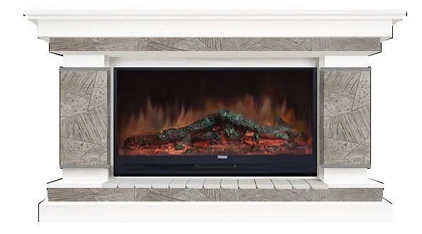 Комплект из электрокамина напольного и портала (143x45x82.5 см) Лорд Карелия Premier S86 ЛО000010