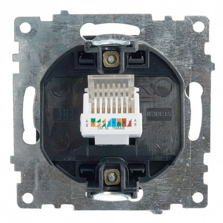 Розетка Ethernet RJ-45 без рамки Stekker Катрин 39613