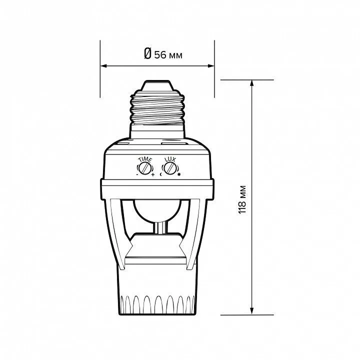 Датчик движения Jazzway  PMS-IR 045 60W Е27 360° 6m IP20 WH
