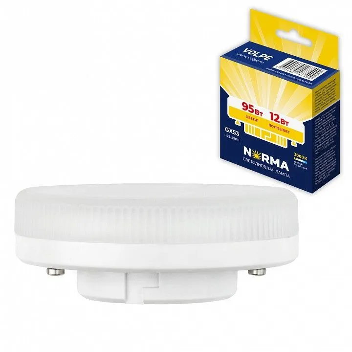 Лампа светодиодная Volpe LED-GX53 GX53 12Вт 3000K UL-00011429