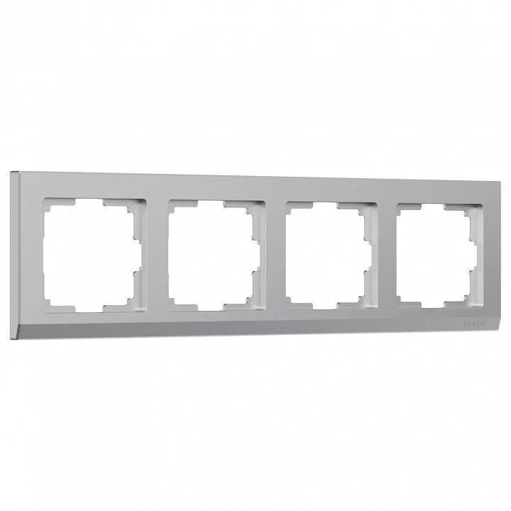 Рамка на 4 поста Werkel Stark (серебряный) W0041806