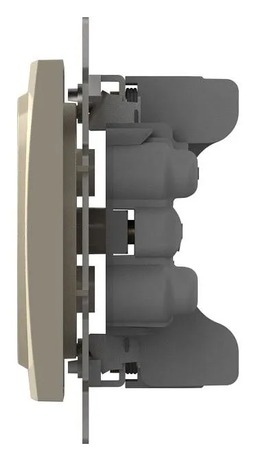 Розетка двойная без заземления, без рамки Elbi Eleсtriс Zena Vega 609-010300-908