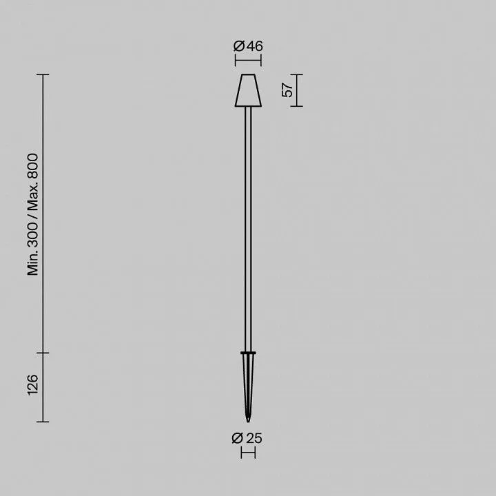 Наземный низкий светильник Maytoni Outdoor Тростник O504FL-L1B3K1