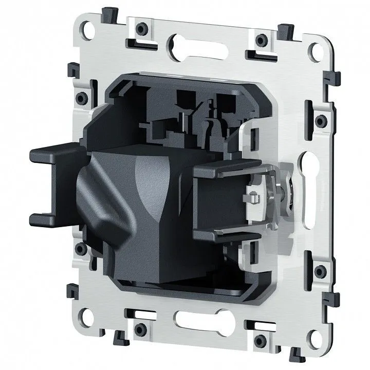 Механизм розетки телефонной RJ-11 со шторкам Ambrella Volt QUANT VM185