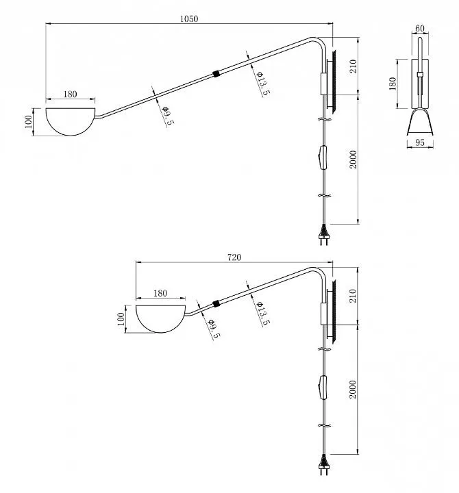 Бра Maytoni Моллис MOD126WL-01B1