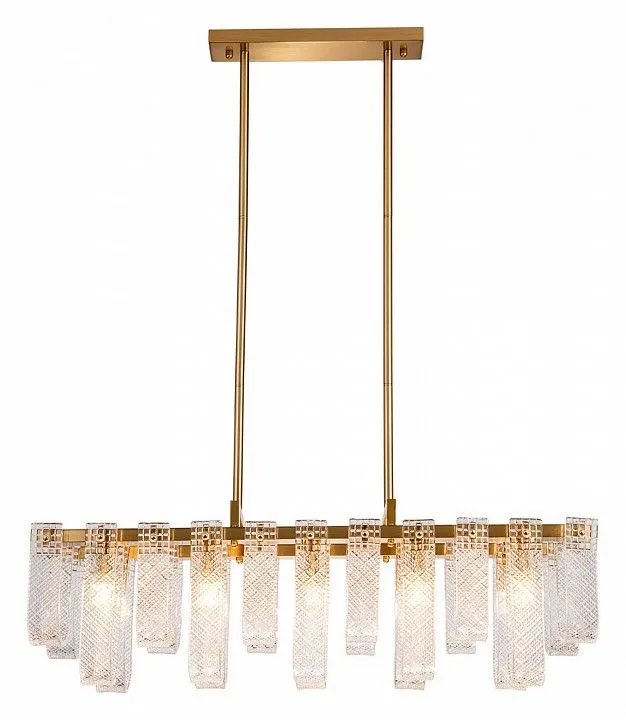Люстра на штанге Indigo Brina 12027/10PL Brass