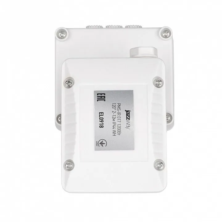 Датчик движения Jazzway  PMS-IR 017 1200W 120° 2-12m IP44 WH