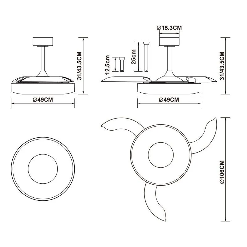 Светильник с вентилятором Mantra COIN FAN 9500