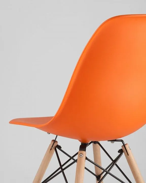 Набор из 4 стульев Stool Group Eames 8056PP ORANGE X4, УТ000005349 Набор из 4 стульев Stool Group Eames 8056PP ORANGE X4, УТ000005349