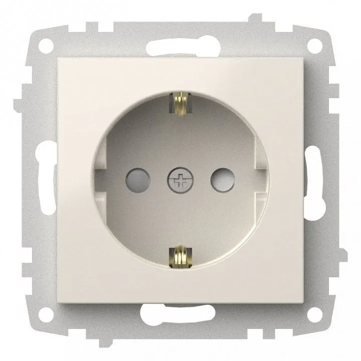 Розетка с заземлением и со шторкой, без рамки Elbi Eleсtriс Zena Vega 609-010200-243