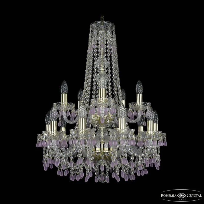 Подвесная люстра Bohemia Ivele Crystal 1410 1410/10+5/195/h-74/2d G V7010