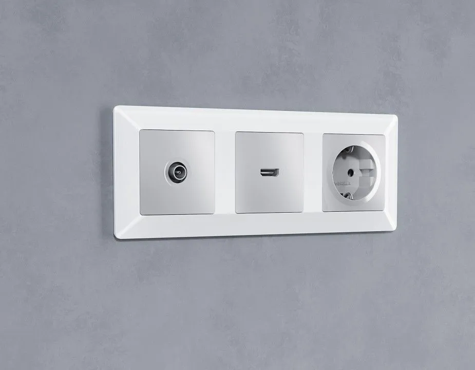 Накладка для розетки с заземлением Ambrella Volt ALFA AP4060