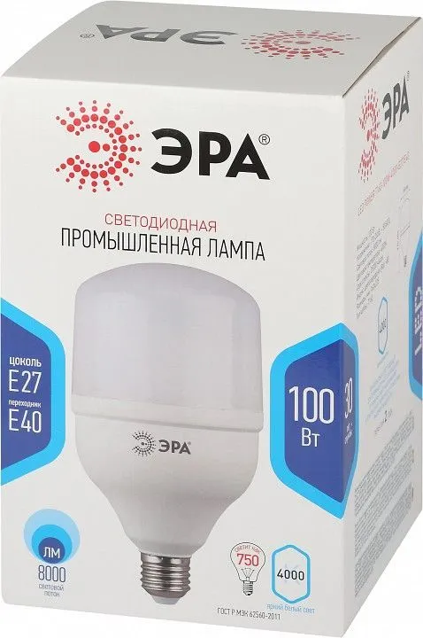 Лампа светодиодная Эра Стандарт E27/E40 100Вт 4000K LED POWER T160-100W-4000-E27/E40