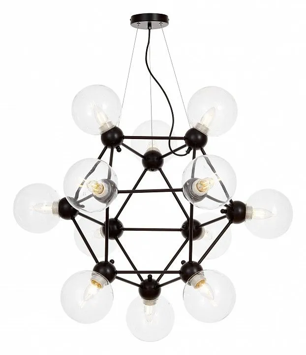 Подвесная люстра LUMINA DECO Zodiak LDP 160N-12 BK+PR