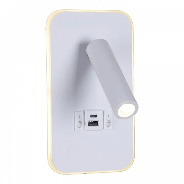Бра Reluce 86204 86204-9.2-001KT LED12W+USB WT