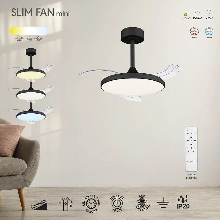 Светильник с вентилятором Mantra Slim Fan 9056