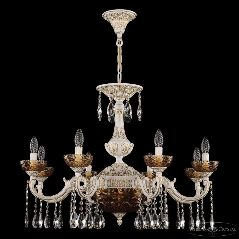 Подвесная люстра Bohemia Ivele Crystal AL7801 AL78101P/8/250 A WMG P Amber/M-1F