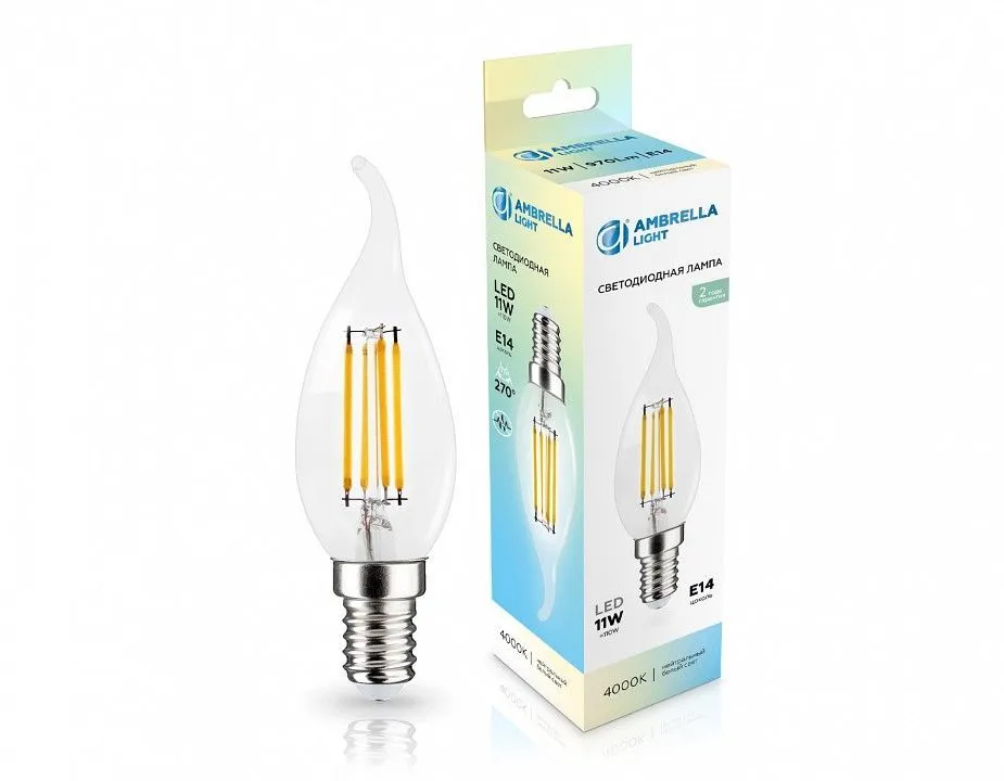 Лампа светодиодная Ambrella Light C35 E14 11Вт 4000K 351124
