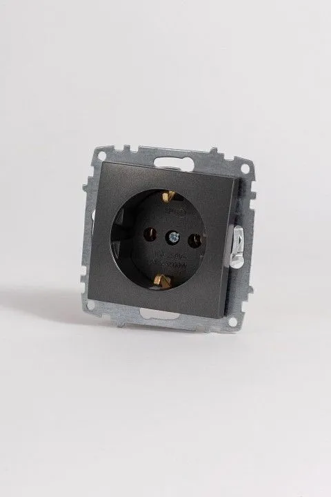 Розетка с заземлением, без рамки Elbi Eleсtriс Zena Vega 609-011100-217