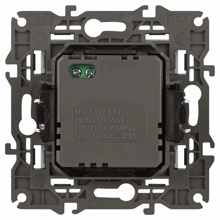 Розетка 2хUSB type A без рамки Эра Эра Elegance 14-4110-03