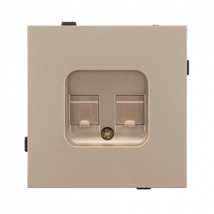 Розетка двойная Ethernet RJ-45 и со шторками, без рамки Arlight SCT-TENDO 054103