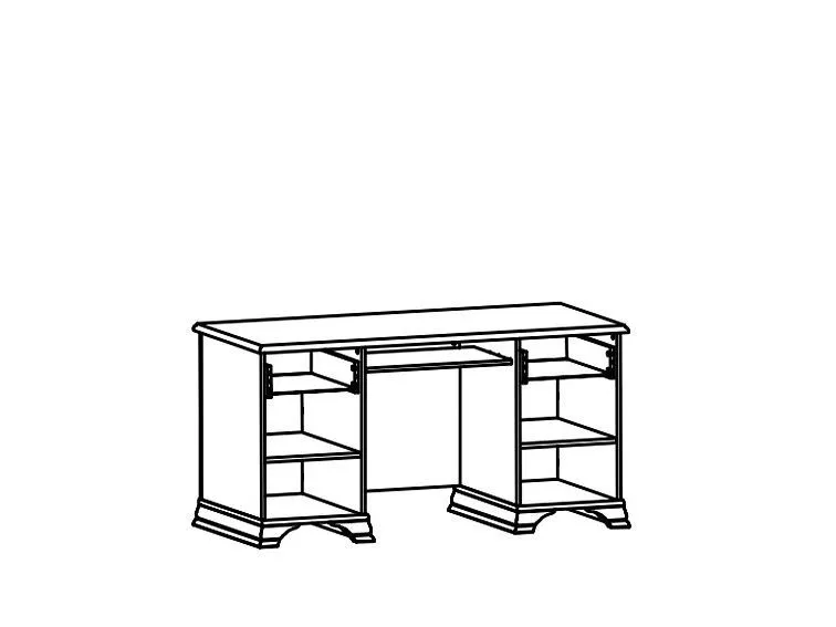 Стол компьютерный Кентаки S132-BIU 2D2S